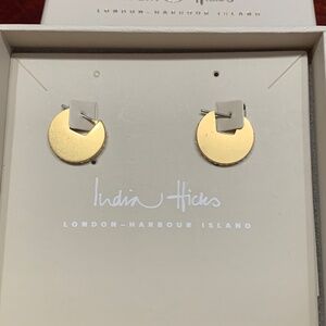 India Hicks Crescent Moon Earrings